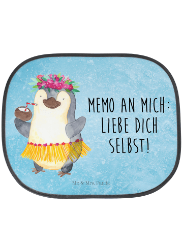 Mr. & Mrs. Panda sonnenschutz Pinguin Kokosnuss mit Spruch in Eisblau