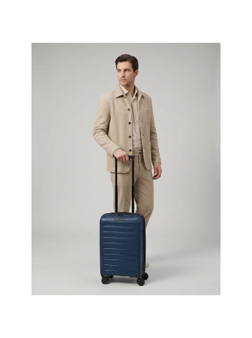 D&N Toronto 4 Rollen Kabinentrolley S 54 cm mit Dehnfalte in navy