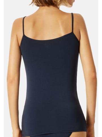UNCOVER BY SCHIESSER Spaghetti Top Bamboo Cotton in Dunkelblau