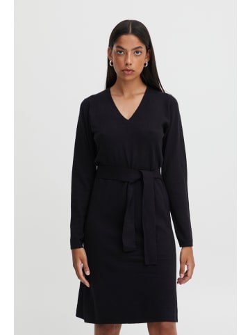 ICHI A-Linien-Kleid IHKAVA DR2 20117254  Modernes Kleid mit Bindeband in schwarz