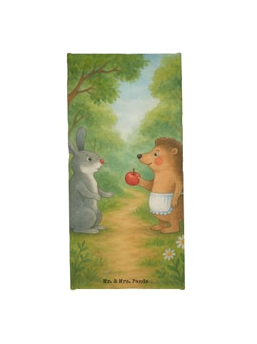 Mr. & Mrs. Panda Badehandtuch Hase Igel Design ohne Spruch in Weiß