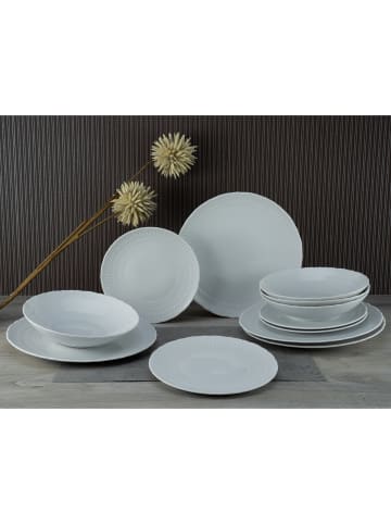 CreaTable CreaTable Sofia Teller Set 12 teilig in Weiß in Weiß