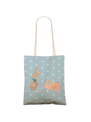 Mr. & Mrs. Panda Tasche Hasen Muschel ohne Spruch in Blau Pastell