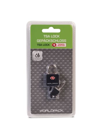 Worldpack Reiseaccessoires Kofferschloss 4 cm in schwarz