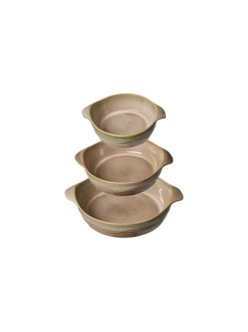 Ritzenhoff & Breker 3-tlg. Auflaufformen-Set rund Tortosa in Braun – in braun