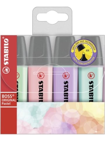 STABILO Papeterie/PBS - Textmarker - STABILO BOSS ORIGINAL Pastel - 4er Pack - Hauch vo