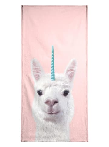 Juniqe Strandtuch "Alpaca Unicorn" in Bunt