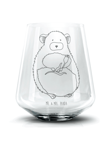 Mr. & Mrs. Panda Blümchentail Glas Chinchilla Blume ohne Spruch in Transparent