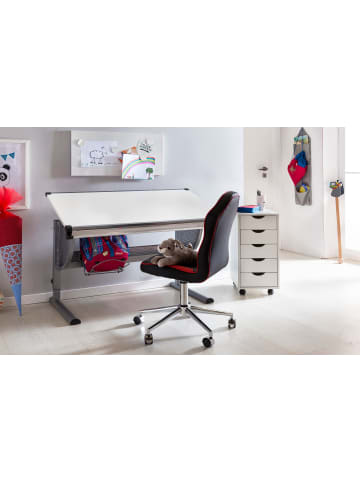 FineBuy Rollcontainer in Weiß / Spanplatte / 33x38x64