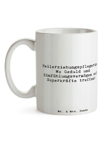 Mr. & Mrs. Panda Kaffeetasse Spruch Heilerziehungspflegerin Supe... in Weiß