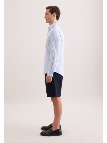 Seidensticker Leinenhemd Shaped in Mittelblau