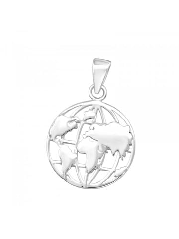 Alexander York Anhänger WELTKARTE in 925 Sterling Silber in silberfarben