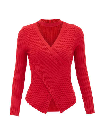 aleva Damen Strickpullover in Rot