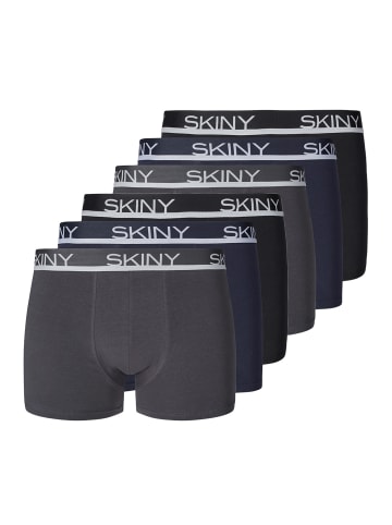 Skiny Retro Short / Pant Cotton in Grau / Blau