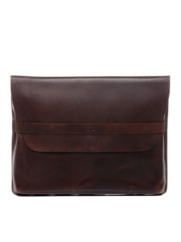 SID & VAIN Leder-Aktentasche echt Leder Aktentasche 15 Zoll Laptop-Hülle braun in braun