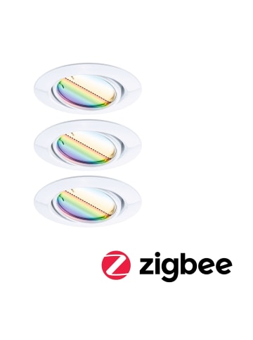 paulmann EBL Set Base Zigbee Coin RGBW schwenkbar 3x420lm Weiß