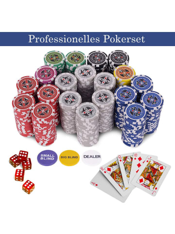 COSTWAY Pokerset 500 tlg. Chips in Schwarz