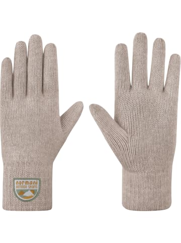 Normani Outdoor Sports Kinder Merino Strick-Fingerhandschuhe Berlingen in Beige
