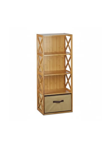 relaxdays 8 x Regal in Natur-Braun - (B)42 x (H)105 x (T)29 cm