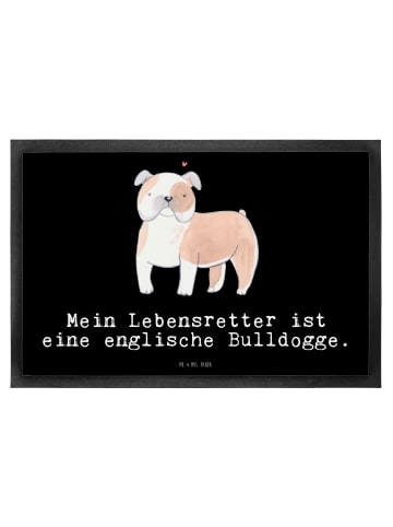 Mr. & Mrs. Panda Fußmatte Englische Bulldogge Lebensretter mit S... in Schwarz