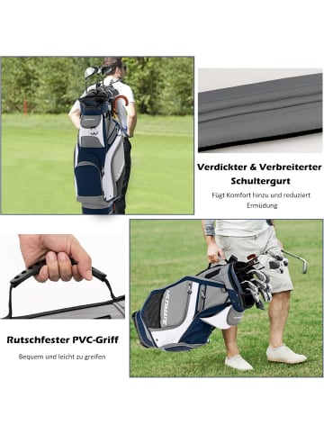 COSTWAY Golfbag Golf Cart Bag in Grau