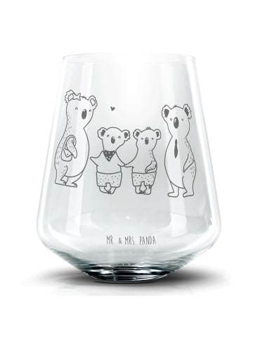 Mr. & Mrs. Panda Blümchentail Glas Koala Familie zwei ohne Spruch in Transparent