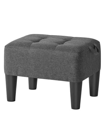 SONGMICS Sitzhocker Maceo in Grau-Schwarz - (B)32 x (H)26 x (T)40 cm