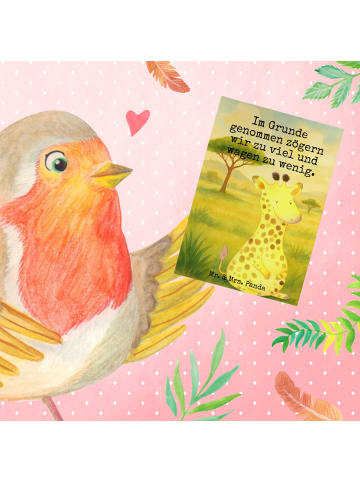 Mr. & Mrs. Panda Grußkarte Giraffe Zufrieden Design mit Spruch in Weiß