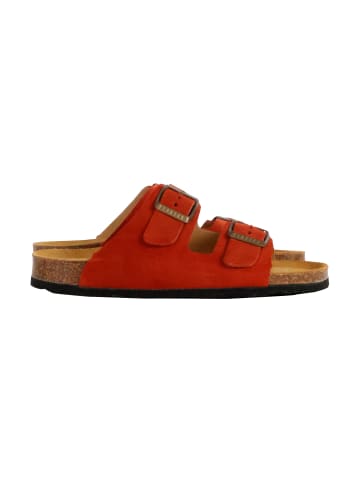 Plakton Beta Lederpantoletten Rot