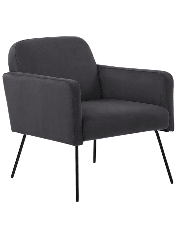 Beliani Sessel NARKEN in Grau/Schwarz - (W) 72 x (H) 77 x (L) 76 cm