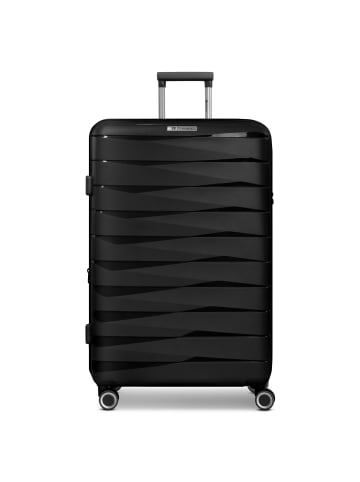 Franky London 4 Rollen Trolley L 74 cm mit Dehnfalte black