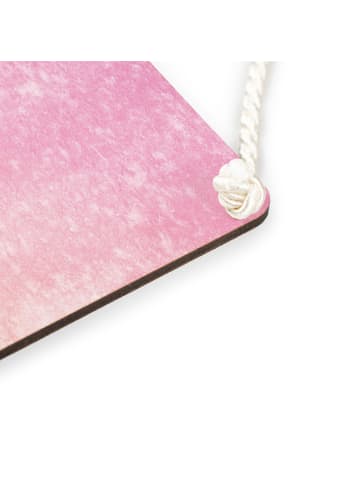 Mr. & Mrs. Panda Deko Schild Flamingo Yoga ohne Spruch in Aquarell Pink