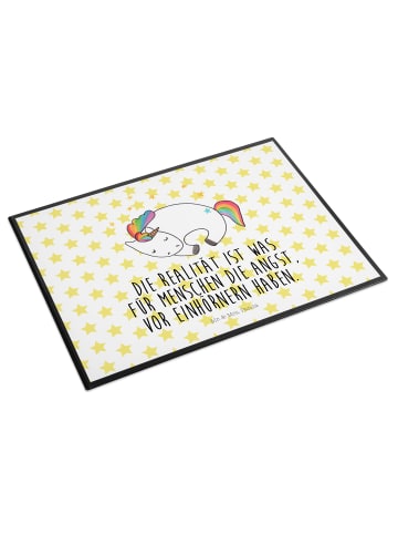Mr. & Mrs. Panda Tischmatte Einhorn Nacht mit Spruch in Weiß