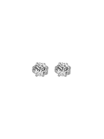 Damen Ohrringe – Ohrstecker aus Edelstahl mit Zirkonia in silber