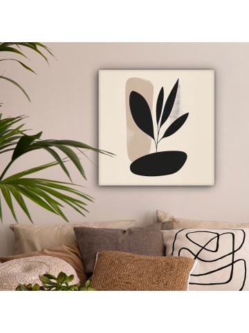 MuchoWow Leinwand Bilder Schwarz