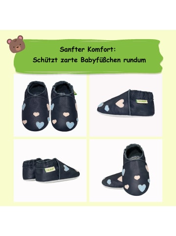 Sayoyo Baby Krabbelschuhe aus Leder, weiche Lauflernschuhe mit rutschfester Sohle