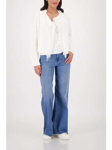 monari Stilvolle Strickjacke mit Webstruktur in Off-White