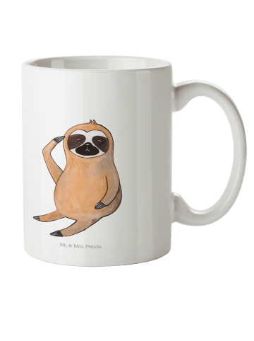 Mr. & Mrs. Panda Trinkbecher Faultier Vogel ohne Spruch in Weiß