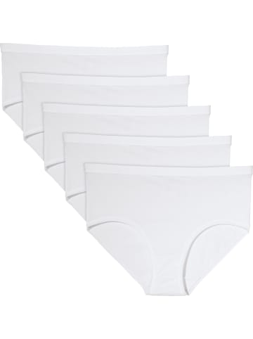 REDBEST Baumwolle, Single-Jersey Taillenslip im 5er-Pack in weiß