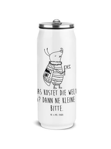 Mr. & Mrs. Panda Sport Trinkflasche Nachtfalter Fähnchen mit Spruch in Weiß