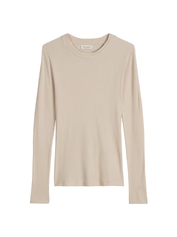 Marc O'Polo Geripptes Longsleeve slim in Linen Beige