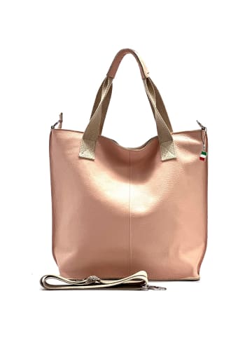 Florence Florence Schultertasche, Shopper Leder rosa ca. 36,5cm
