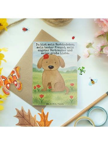 Mr. & Mrs. Panda Beileidskarte Hund Dame Design mit Spruch in Weiß