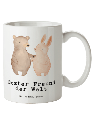 Mr. & Mrs. Panda XL Tasse Hase Bester Freund der Welt mit Spruch in Weiß