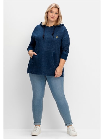 sheego Kapuzensweatshirt in dark blue Denim