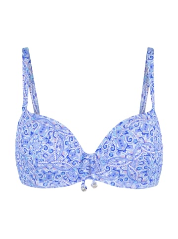 Linga Dore top Bikini in Blue paisley print