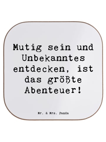 Mr. & Mrs. Panda Untersetzer für Gläser Spruch Unbekannte Orte e... in Weiß