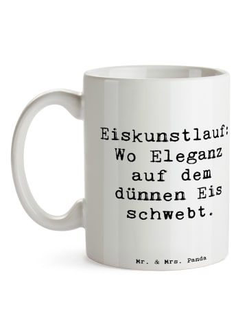 Mr. & Mrs. Panda Tasse Eiskunstlauf: Wo Eleganz auf dem dünnen E... in Weiß