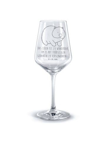 Mr. & Mrs. Panda Rotwein Glas Wombat mit Spruch in Transparent