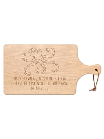 Mr. & Mrs. Panda Frühstücksbrett Tintenfisch mit Spruch in Transparent